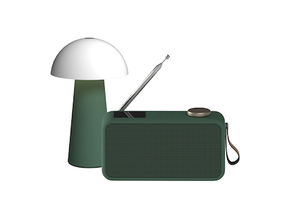 aTune 2 DAB+ og FM Radio & Bello Lampe med justerbart lys - Nordic Green