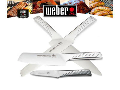 Weber Style kokkekniv, brødkniv, grønsagskniv og urtekniv