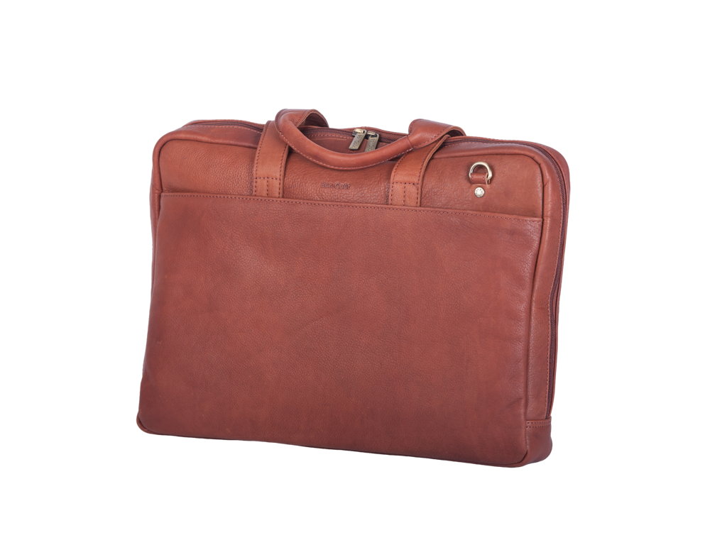 Bon Gout Columbia Computertaske 17" - Cognac