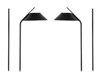 Stelton - 2 stk. Vinkel LED Solcellelampe, spyd - Black