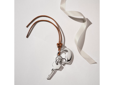 Georg Jensen Heart nøglering, 4,5x4,4 cm