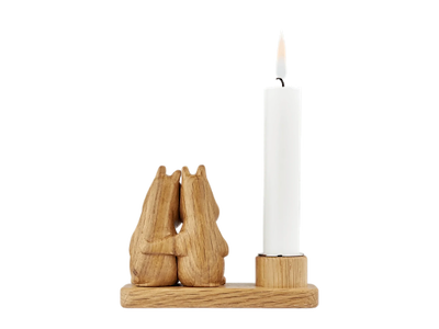 Moomin - Moomin Hug candleholder, Oak, H 7,5 cm