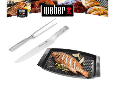 Weber Style forskærersæt og Weber Ceramic grillfad