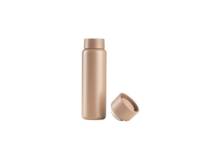 Zone Singles termokop 650 ml m. kliklåg og skruelåg, camel