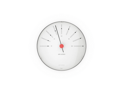 Bankers Hygrometer Ø 12 cm hvid/sort/rød