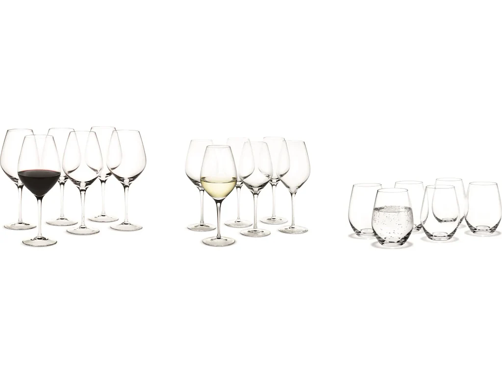 Cabernet rød- og hvidvinsglas + vandglas 18 dele