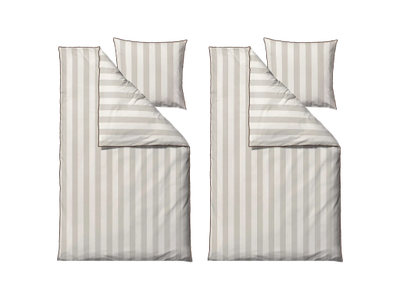 Södahl Sengetøj Ray - 2 sæt - 140 x 220 cm - Beige