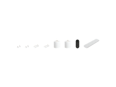 Uyuni 10 stk. genopladelige LED-lys, opladebase og fjernbetjening - Hvid