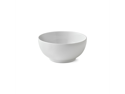 Royal Copenhagen Hvid Riflet skål 18 cm