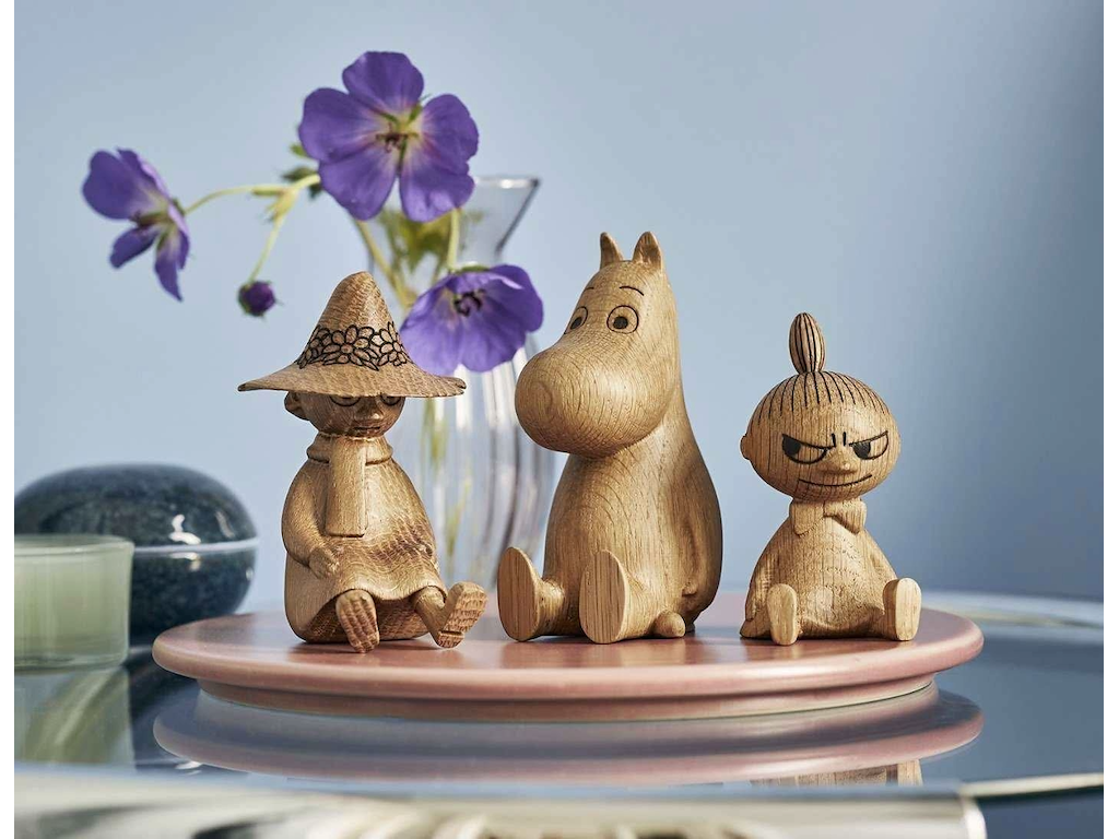 Moomin - Moomintroll H 10 cm, Little My H 6 cm samt Snufkin H 6,6 cm