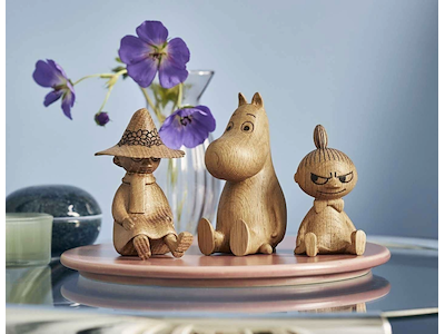 Moomin - Moomintroll H 10 cm, Little My H 6 cm samt Snufkin H 6,6 cm