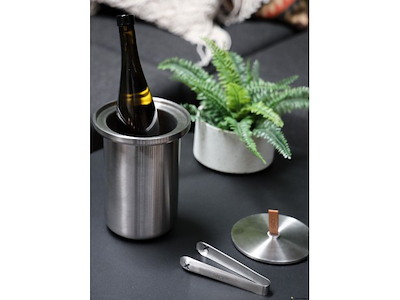 SACKit Wine Cooler Stainless Steel + Lamp  Oslo