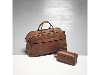 Markberg - Theodore XL Weekendtaske & Dominic Toilettaske - Cognac