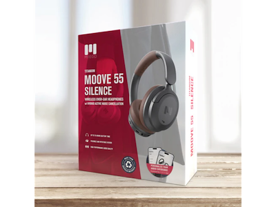 MiiBuds Moove 55 Silence trådløse høretelefoner - Titanium/Brown