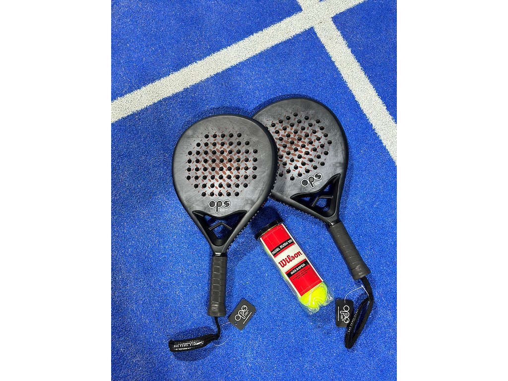 Padelgavepakke med 2 x HEX12K bat & 3 stk. Wilson bolde