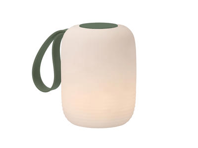 Villa Collection Højttaler med LED lys, bluetooth og sand top og strop i højde 15,5 cm, Hav 
