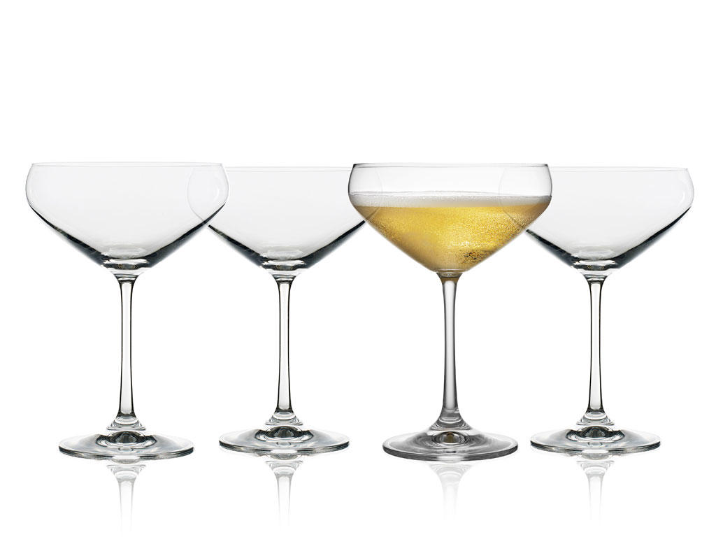 Lyngby Glas Champagneskåle 34 cl 4 stk, Juvel