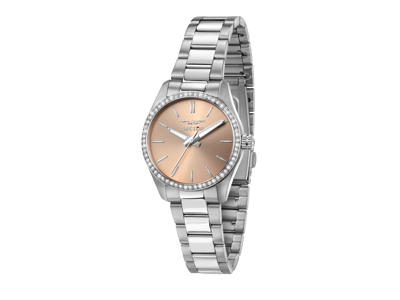 Sector dameur 270 med krystaller på urkasse, 30 mm. Rosa urskive