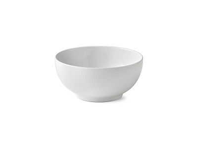 Royal Copenhagen Hvid Riflet skål 21 cm