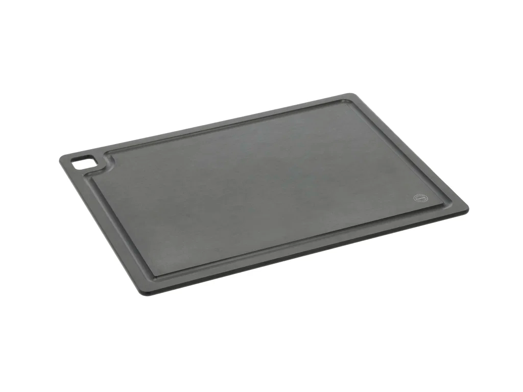 Pillivuyt Gourmet skærebræt m. silikonefødder 37 x 27,5 x 0,6 cm, sort