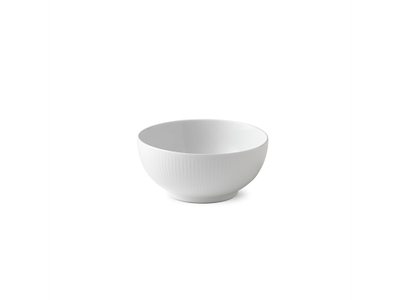 Royal Copenhagen Hvid Riflet skål 15 cm
