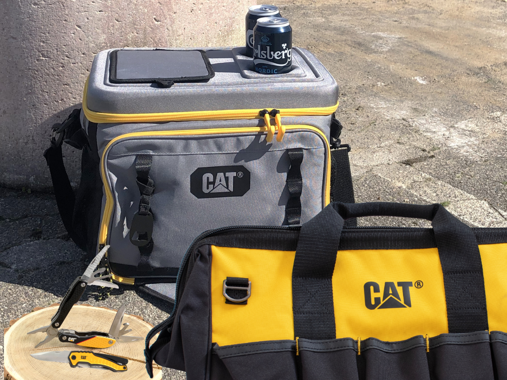 CAT Værktøjstaske 18", 13-i-1 Multi-tool. Tango foldekniv 17,5 cm & Køletaske 22,5 L
