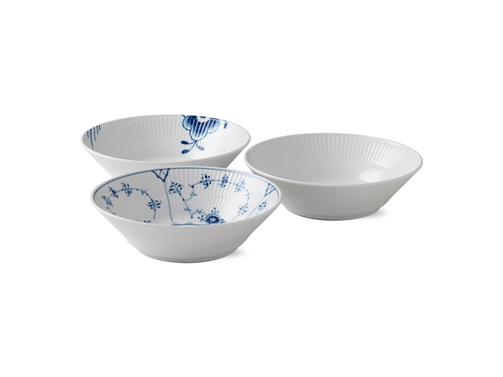 Royal Copenhagen dybe tallerkener mix 3 pak. 