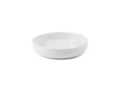 Royal Copenhagen Hvid Riflet ovnfast fad 18,5 cm