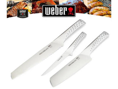 Weber Style udbener, stor grønsagskniv og brødkniv