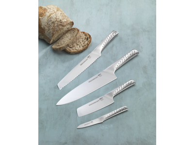 Weber Style kokkekniv, brødkniv, grønsagskniv og urtekniv