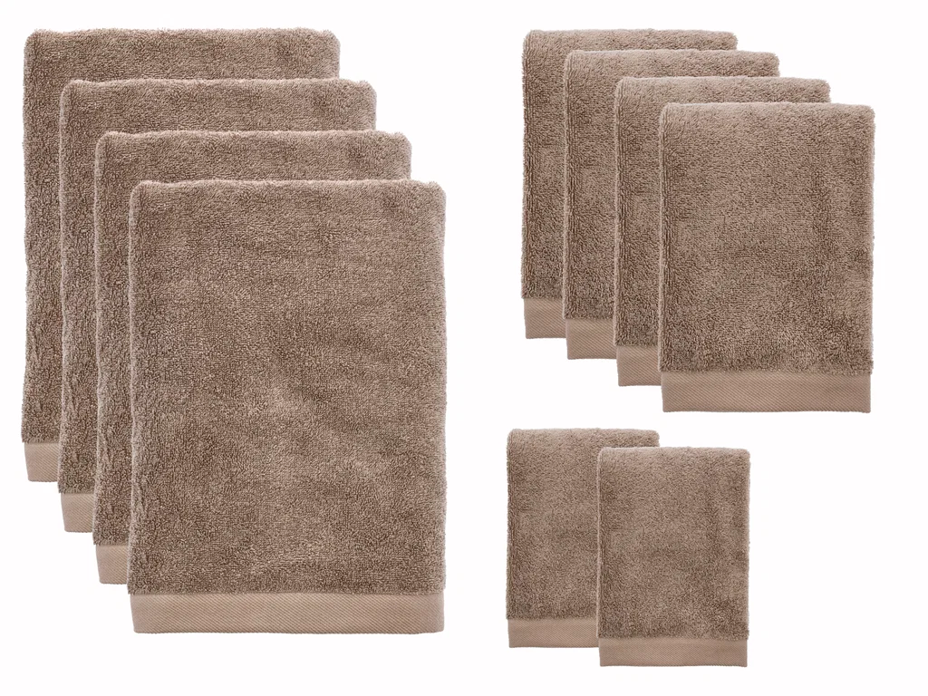 Södahl Comfort håndklædepakke - 10 dele, taupe - SAMPAK