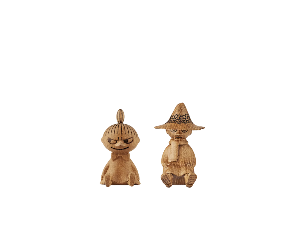 Moomin - Little My S, Oak, H 6 cm swamt Snufkin S, Oak, H 6,6 cm