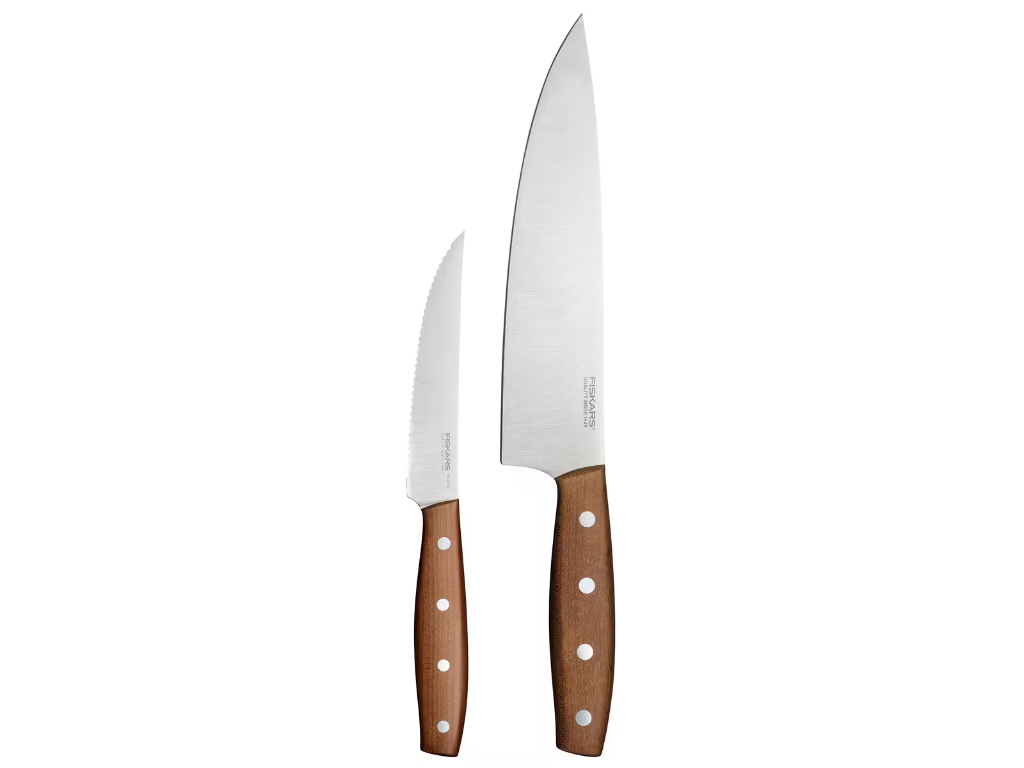 Fiskars Folken knivserie med Tomatkniv 12 cm samt Kokkekniv 20 cm