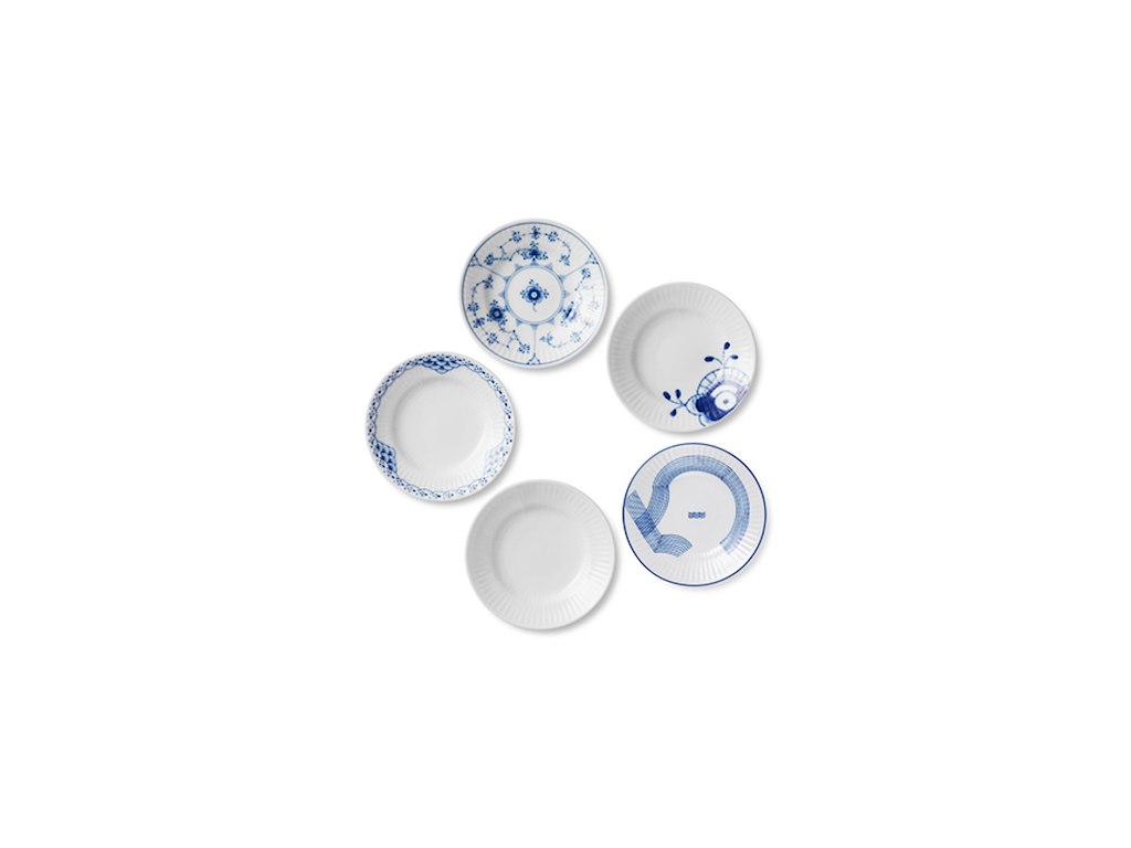 Royal Copenhagen 5 pak History mix. Nye mønstre 11 cm