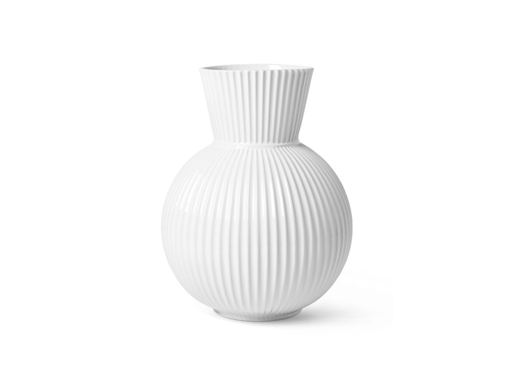 Lyngby Tura Vase H34 cm hvid porcelæn