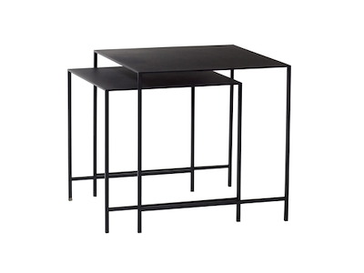 Duo Sidebord i metal - sort - 40x40x40 & 50x50x50 cm