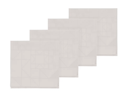 Södahl Star damask mundservietter 45x45 cm, 4-pak white