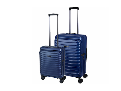 Bon Gout St. Moritz - kabinekuffert 55x45x22 cm & Mellem kuffert 68x43x28/33 cm - Neon Navy
