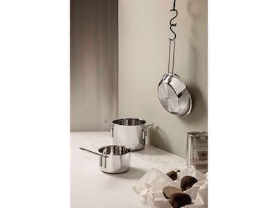 Eva Trio rustfrit stål grydesæt: kasserolle 1,1 l, gryde 2,2 l & stegepande 20 cm
