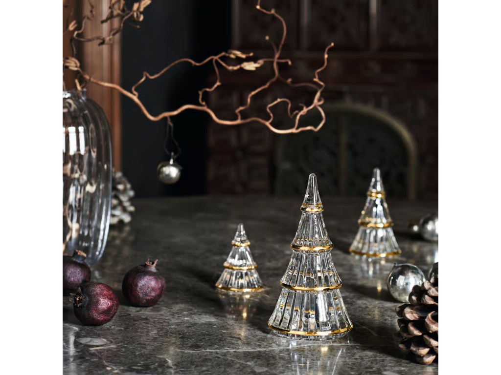 Fairytales juletræer i glas - 3 stk. - H7,5+H9+H13,5 cm