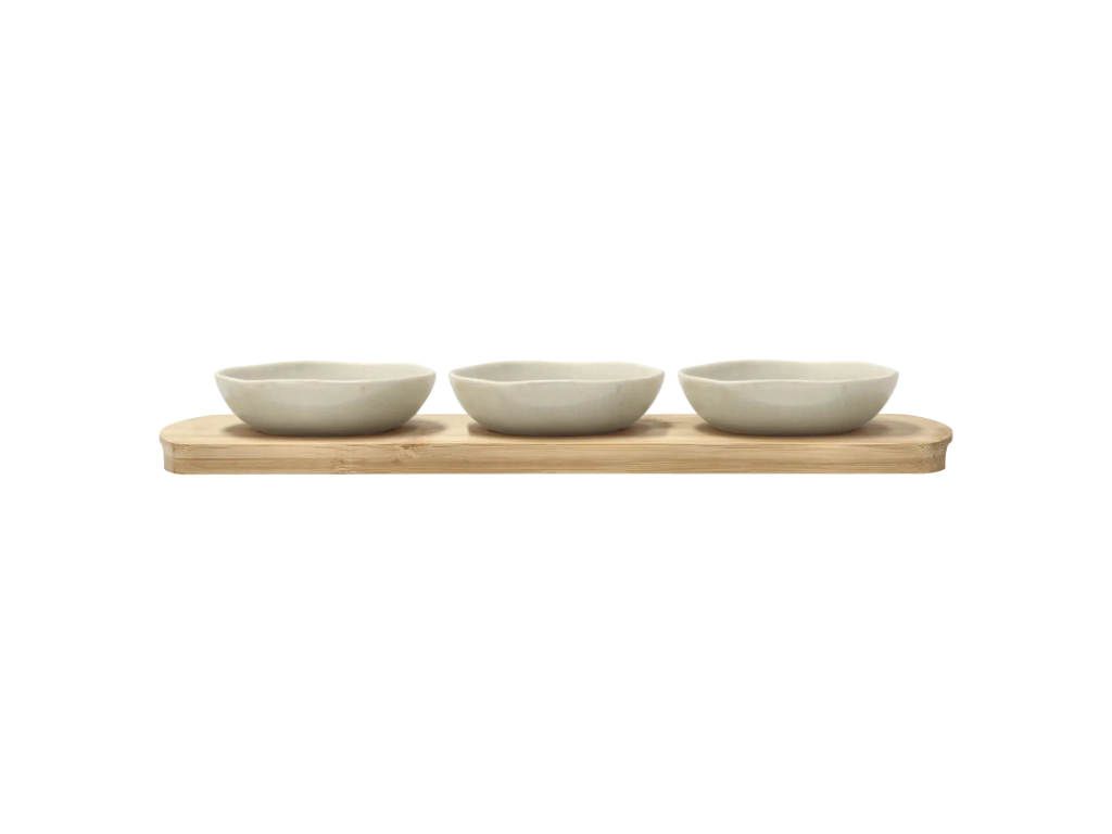 Villa Collection Bakke m. 3 skåle 32 x 10 cm i soft beige, Shoku