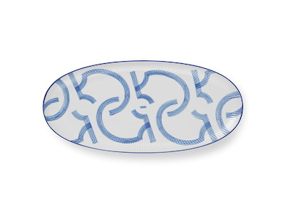 Royal Copenhagen Motif ovalt fad - 37 cm