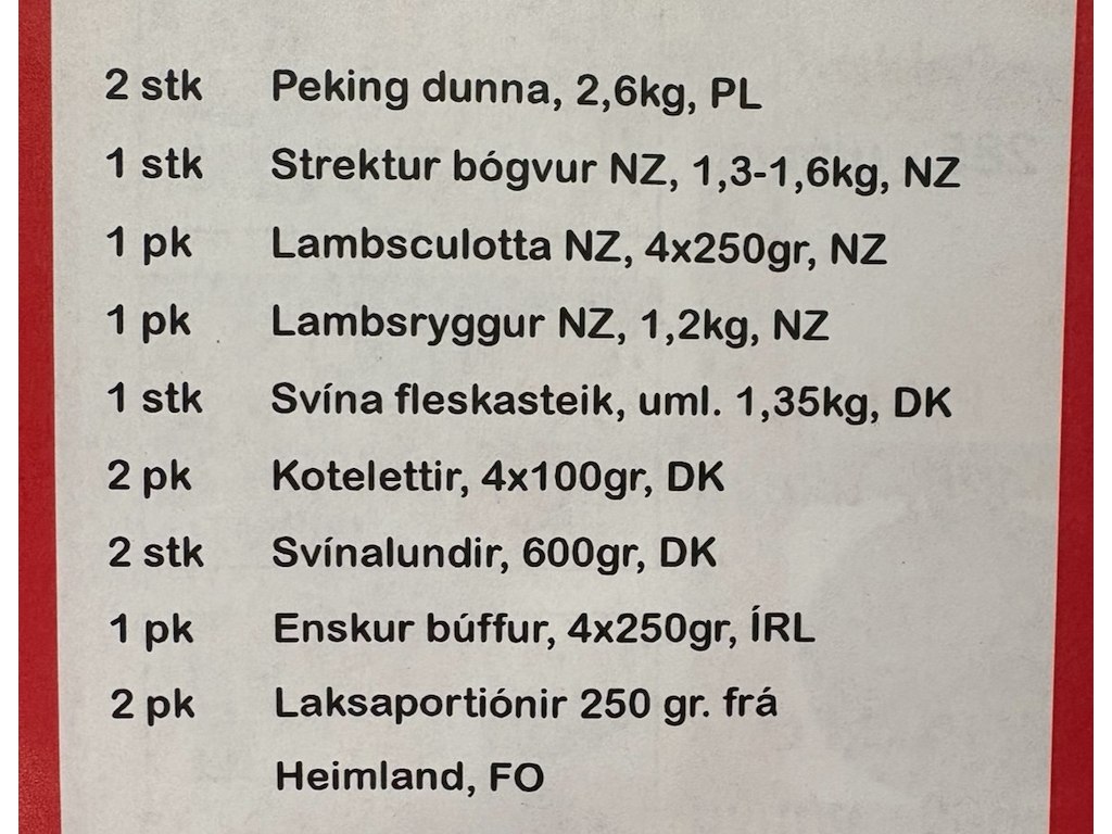 Julekurv med Færøske lækkerier