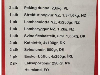 Julekurv med Færøske lækkerier