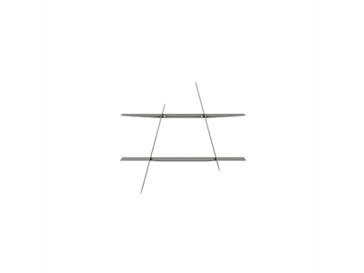 Andersen A-Shelf medium, stål - 52x9x46 cm