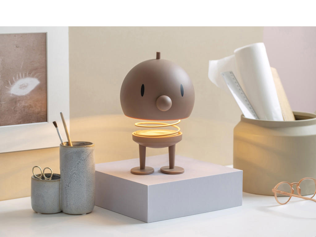 Hoptimist LED Lampe trådløs str. XL i soft choko, Bumble