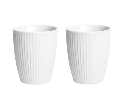 Pillivuyt Termokrus 2 stk 25 cl dia. 8 cm højde 12 cm i hvid, Plissé