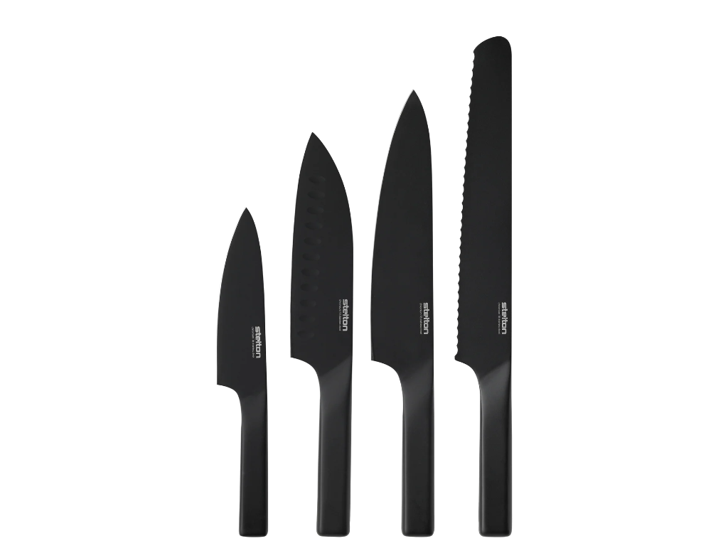 Stelton Pure Black Knivsæt med 4 dele