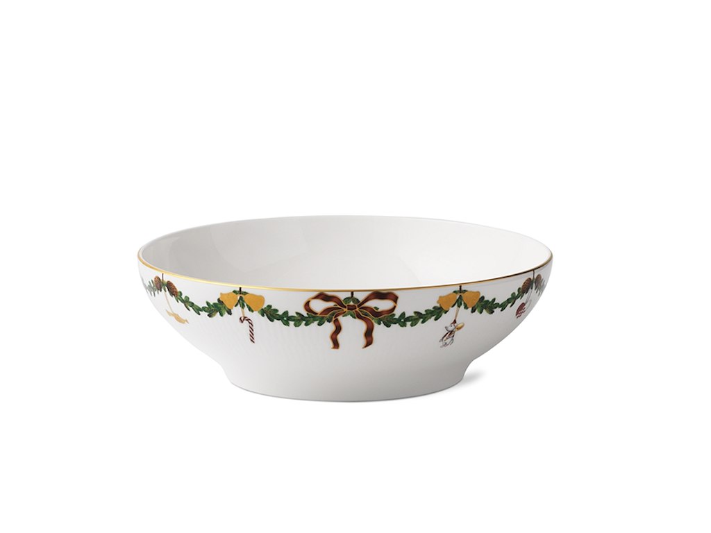 Royal Copenhagen Stjerne Riflet jul, skål 220 cl - 25 cm