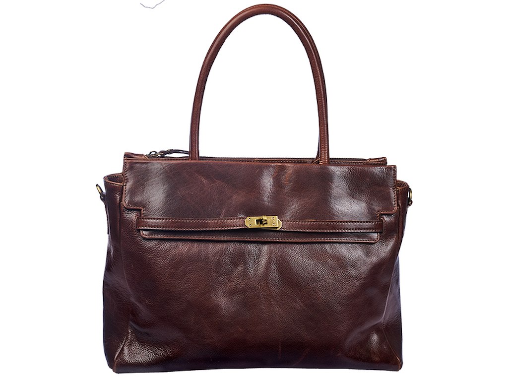 Bon Gout Håndtaske Cambridge 25x28x14 cm - Mørkebrun 